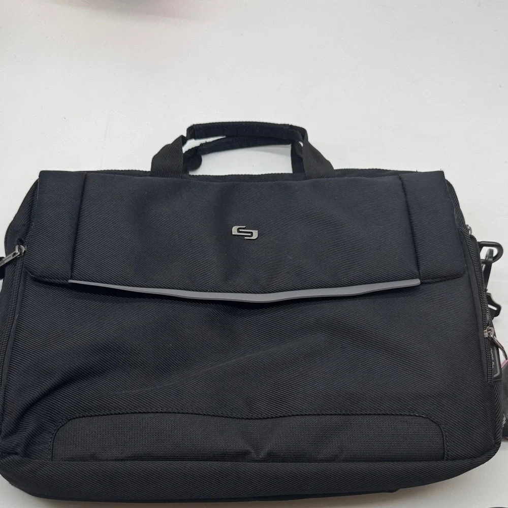 Solo New York Black Nylon Laptop Travel Bag TOT8392B